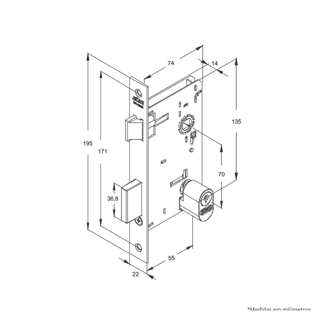 Fechadura Wc 824/11 Inox Stam - 3