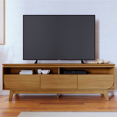 Rack Bancada de Tv 75 Pol 200cm Celina Z10 Cumaru - Mpozenato