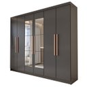 Ver imagem 4 de Guarda-roupa Casal Odisseia 6 Portas 2 Gavetas com Espelho - Panorama Móveis