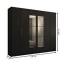Ver imagem 4 de Guarda-roupa Casal Odisseia 6 Portas 2 Gavetas com Espelho - Panorama Móveis