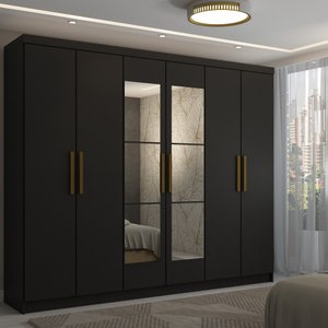 Guarda-roupa Casal Odisseia 6 Portas 2 Gavetas com Espelho - Panorama Móveis