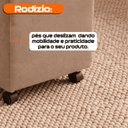 Ver imagem 5 de Puff Turquia com Almofada Acolchoada no Assento Pene Caramelo com Rodízios