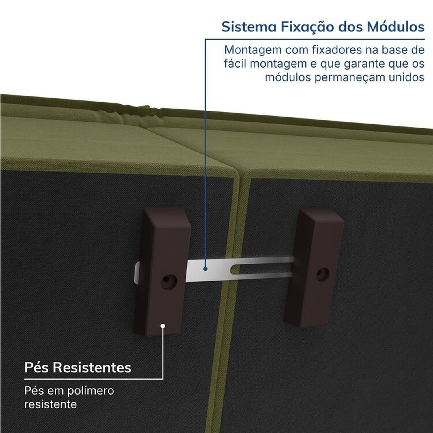 Sofá Modular 1 Módulo Direito 1 Módulo Central 1 Puff Zen Cabecasa Madeiramadeira - 4