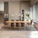 Ver imagem 2 de Mesa de Jantar Aurora com 8 Cadeiras Mabel Marrom 270cm