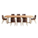 Ver imagem 1 de Mesa de Jantar Aurora com 8 Cadeiras Mabel Marrom 270cm