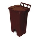 Ver imagem 4 de Cesto Lixeira Com Rodas E Pedal 100l Marca Jsn:Branco