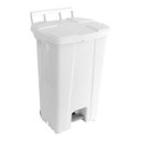 Ver imagem 1 de Cesto Lixeira Com Rodas E Pedal 100l Marca Jsn:Branco