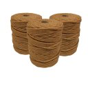 Ver imagem 3 de Cordão de Algodão Trancelim 6mm para Artesanato e Macrame Caramelo 50 Mts
