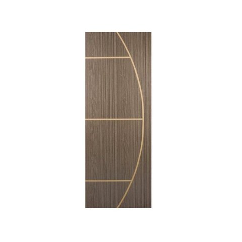Kit com 4 Folhas de Porta Madeira Decorada 210x70cm Espessura 3,5cm Gaúcha MGM Marrom/Carvalho Quebec