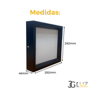 Ver imagem 5 de Kit 10 Painel Led Recuado Sobrepor 24w Plafon Quadrado - Preto - Branco Neutro 4000k - 110v/220v
