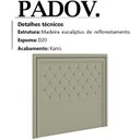 Ver imagem 3 de Cabeceira Solteiro 90 cm Padov Veludo SL 940 Peer