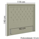 Ver imagem 4 de Cabeceira Solteiro 90 cm Padov Veludo SL 940 Peer