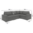 Ver imagem 3 de Sofá Modular de Canto 4 Módulos Zen CabeCasa MadeiraOriginals