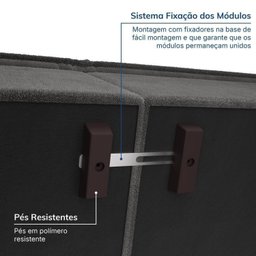 Sofá Modular de Canto 4 Módulos Zen Cabecasa Madeiramadeira - 4