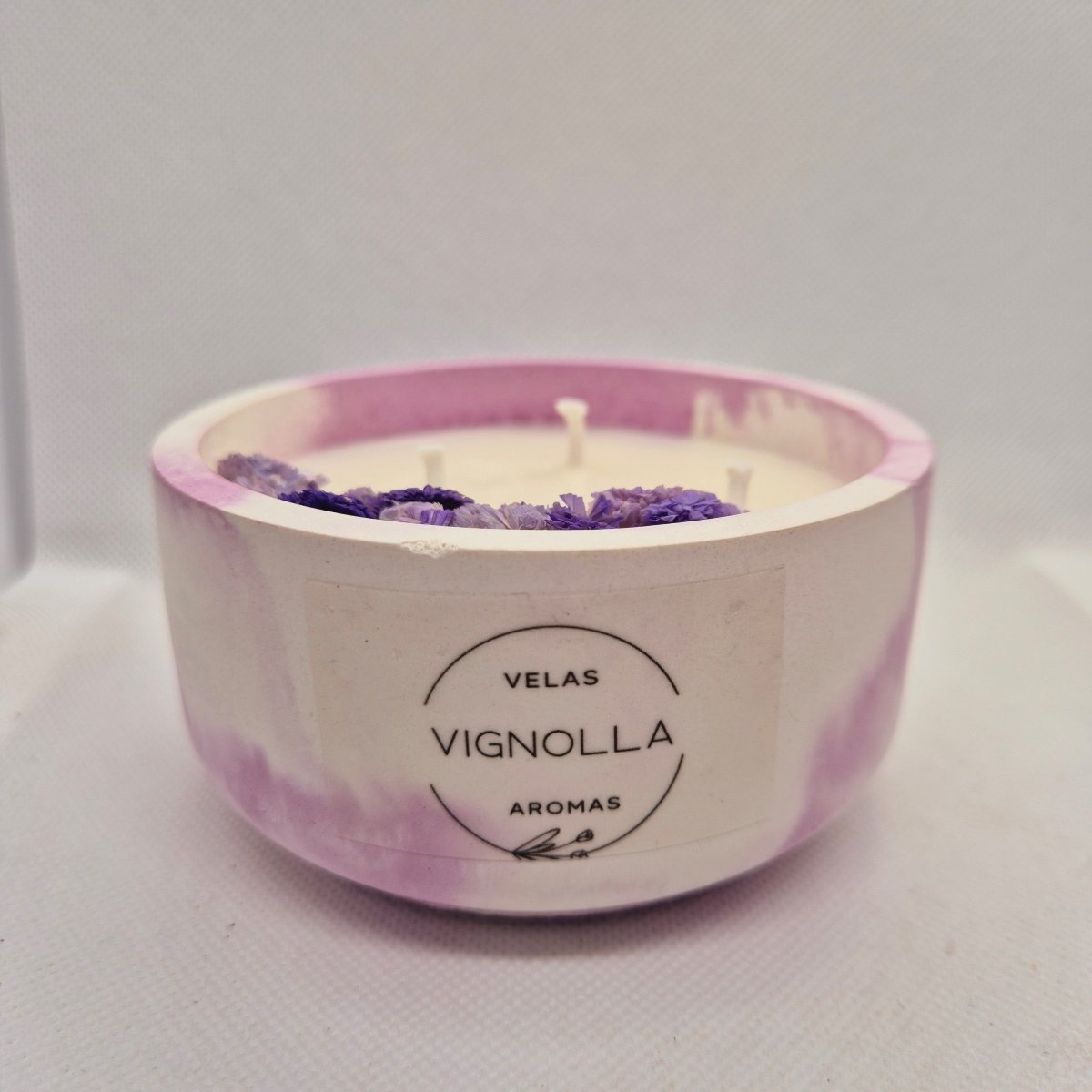 Vela Aromática em Pote Especial com 3 Pavios Perfumadas:lavanda