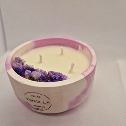 Vela Aromática em Pote Especial com 3 Pavios Perfumadas:lavanda - 2