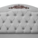 Ver imagem 5 de Cabeceira Estofada Provençal 195cm para Cama Box King Linho - Sofa Store:linho Cinza Claro