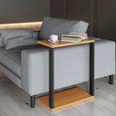 Ver imagem 4 de Mesa de Canto 100% Mdf Estilo Industrial F36 Freijó Preto Fosco Dalla Costa
