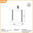 Ver imagem 2 de Mesa de Canto 100% Mdf Estilo Industrial F36 Freijó Preto Fosco Dalla Costa