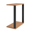 Ver imagem 1 de Mesa de Canto 100% Mdf Estilo Industrial F36 Freijó Preto Fosco Dalla Costa