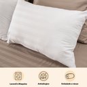 Ver imagem 5 de Kit 4 Travesseiros 100% Algodão Antialérgico Percal 300 Fios Extramacio 50x70cm - Bf Colchões