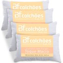 Ver imagem 1 de Kit 4 Travesseiros 100% Algodão Antialérgico Percal 300 Fios Extramacio 50x70cm - Bf Colchões