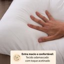 Ver imagem 3 de Kit 4 Travesseiros 100% Algodão Antialérgico Percal 300 Fios Extramacio 50x70cm - Bf Colchões
