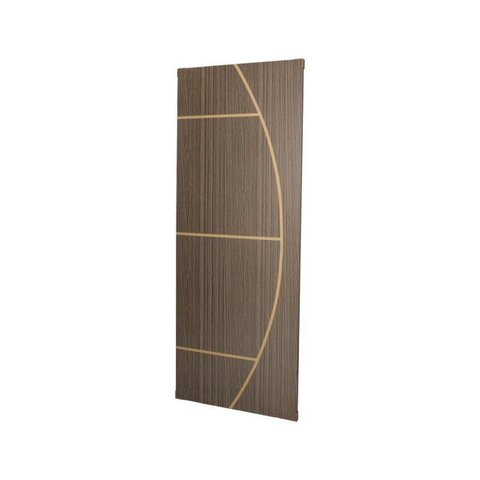 Kit com 4 Folhas de Porta Madeira Decorada 210x80cm Espessura 3,5cm Gaúcha MGM Marrom/Carvalho Quebec