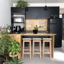 Ver imagem 3 de Kit 3 Bancos Alto de Madeira p Área de Lazer e Cozinha