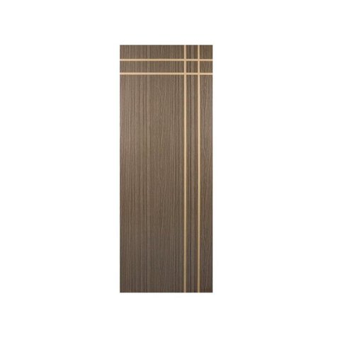 Kit com 3 Folhas de Porta Madeira Decorada 210x80cm Espessura 3,5cm Manqueira MGM Marrom/Carvalho Quebec