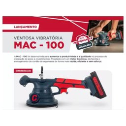 Ventosa Vibratória Cortag Mac100 18v Assentar Piso Prof - 2