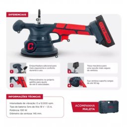 Ventosa Vibratória Cortag Mac100 18v Assentar Piso Prof - 7