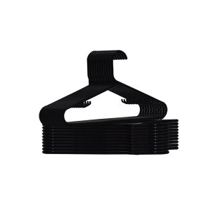 Kit 50 Cabides Tradicional Fino Preto – Organização e Estilo para Seu Closet