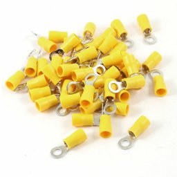 Terminal Olhal 4mm a 6mm Furo 6mm Rv5.5-6 Amarelo M6 - 100un - 4