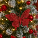 Ver imagem 7 de Jogo 4 Borboletas Vermelho Glitter 12x18cm Enfeite Natal com Presilha