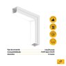 Conector Emenda L Apex Taschibra para Teto/parede 24x23 - Branca - 2