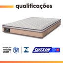 Ver imagem 6 de Cama Box Baú Casal Gazin Colchão Molas Ensacadas 138x188x65cm Maximus Bege/Marrom