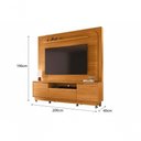 Ver imagem 2 de Painel para TV até 75 200cm MDP com Gaveta Marrom Madetec Móveis