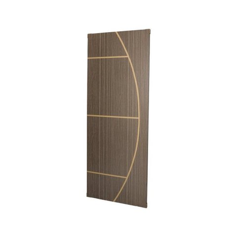 Kit com 2 Folhas de Porta Madeira Decorada 210x90cm Espessura 3,5cm Gaúcha MGM Marrom/Carvalho Quebec