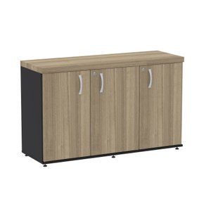 Armario Credenza com 3 Portas 1215x407mm Pe 40 Pandin Noce Naturalle