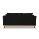 Ver imagem 5 de Sofá Moderno Viena 3 Lugares Com Base de Madeira Suede Preto - Madeira Prima Deccor