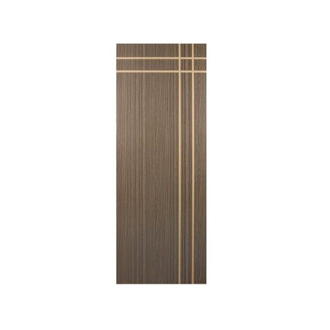 Kit com 2 Folhas de Porta Madeira Decorada 210x90cm Espessura 3,5cm Mantiqueira MGM Marrom/Carvalho