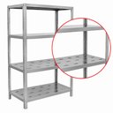 Ver imagem 3 de Estante 4 Planos Perfurados Inox 430 | 110×48,5x180cm