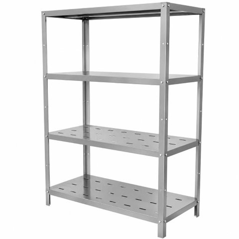 Estante 4 Planos Perfurados Inox 430 | 110×48,5x180cm