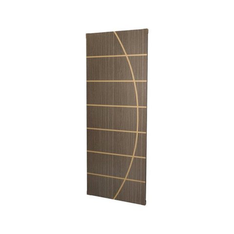 Kit com 4 Folhas de Porta Madeira Decorada 210x90cm Espessura 3,5cm Neblina MGM Marrom/Carvalho Quebec