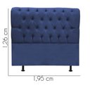 Ver imagem 3 de Cabeceira Estofada Cama Box King 195cm París Corino Azul- Mabe Magazine