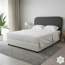 Ver imagem 4 de Cabeceira de Cama Box Casal 140cm Orgânica Cinza Grafite - Veludo