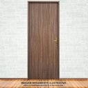 Ver imagem 2 de Kit com 2 Folhas de Porta Madeira Lisa 210x70cm Espessura 3,5cm Melamínica MGM Marrom/Carvalho Quebec
