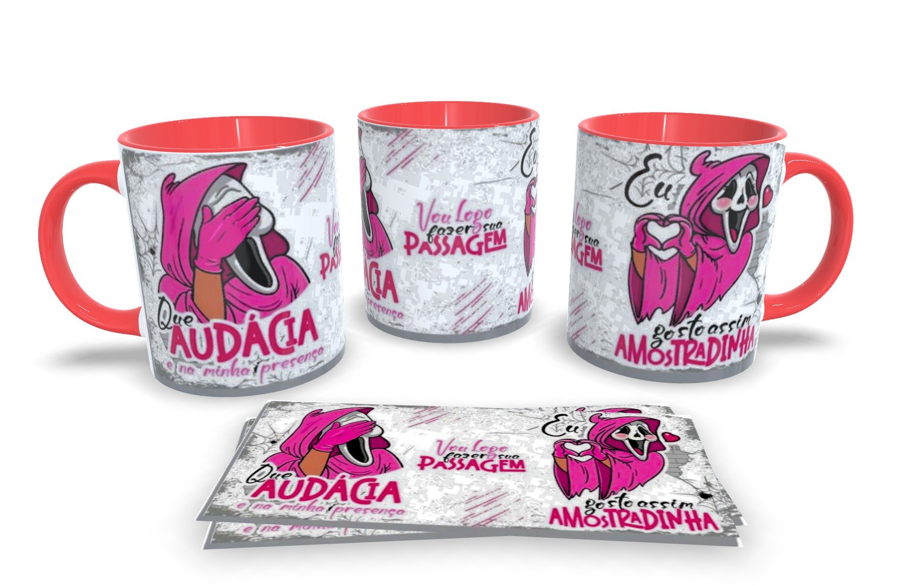 Canecas Vermelha Amostradinho - 1