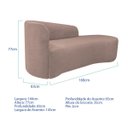 Ver imagem 2 de Kit Divã Recamier Orgânico França 160cm Lado Direito e Poltrona Amore Linho